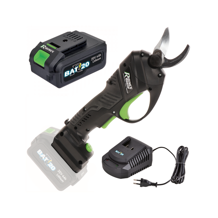 Ribimex PRBAT20 SEC akkukäyttöiset oksasakset 20 V 4 Ah 25 mm