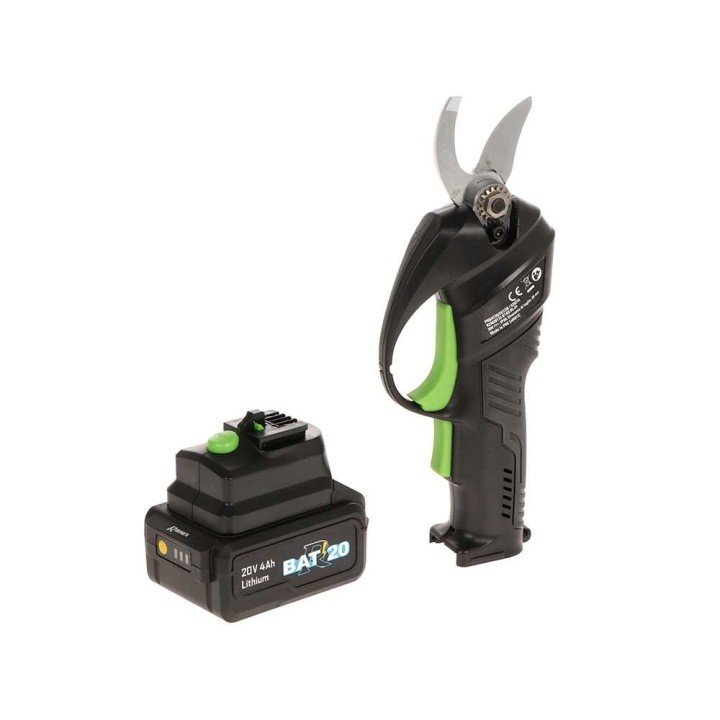 Ribimex PRBAT20/SEC akkukäyttöiset oksasakset, 20 V, 4 Ah, 25 mm