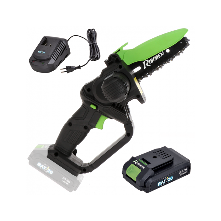Ribimex PRBAT20 TRB akkukäyttöinen oksasaha 20 V 2 Ah