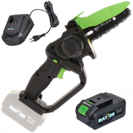 Ribimex PRBAT20 TRB akkukäyttöinen oksasaha 20 V 4 Ah 15 cm laskettelaiippa