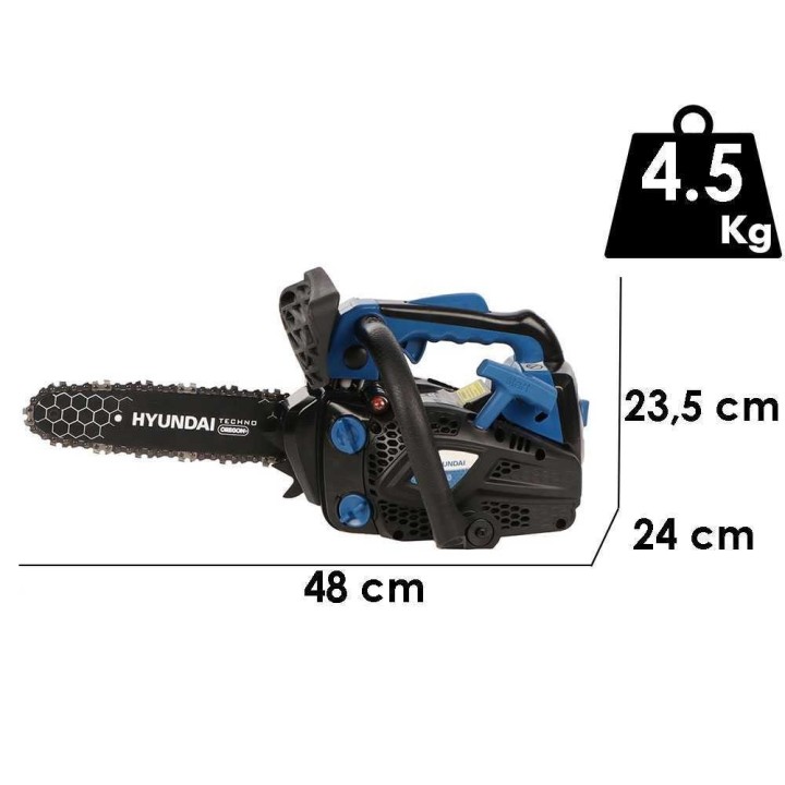 Hyundai CS2500-5-10 oksasaha, 25 cm, 1 HP, bensiinikäyttöinen