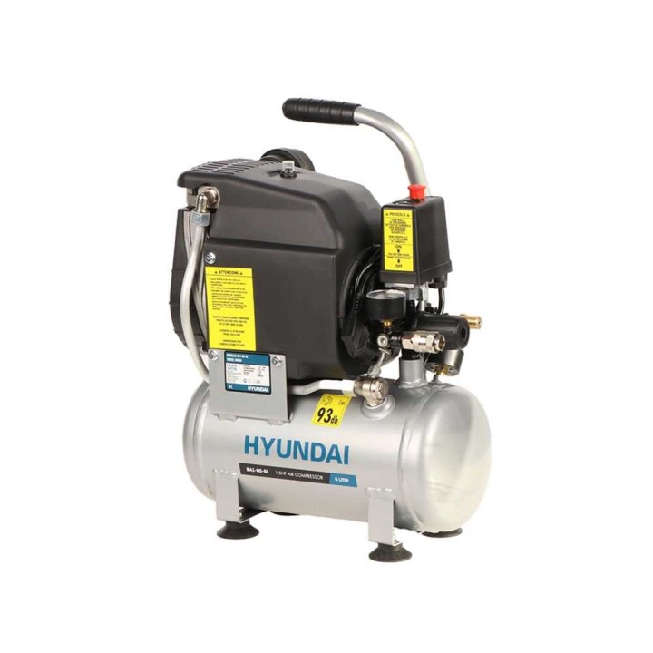 Hyundai BA1-80-6L sähkökompressori, 1,5 HP, 6 l, 8 bar