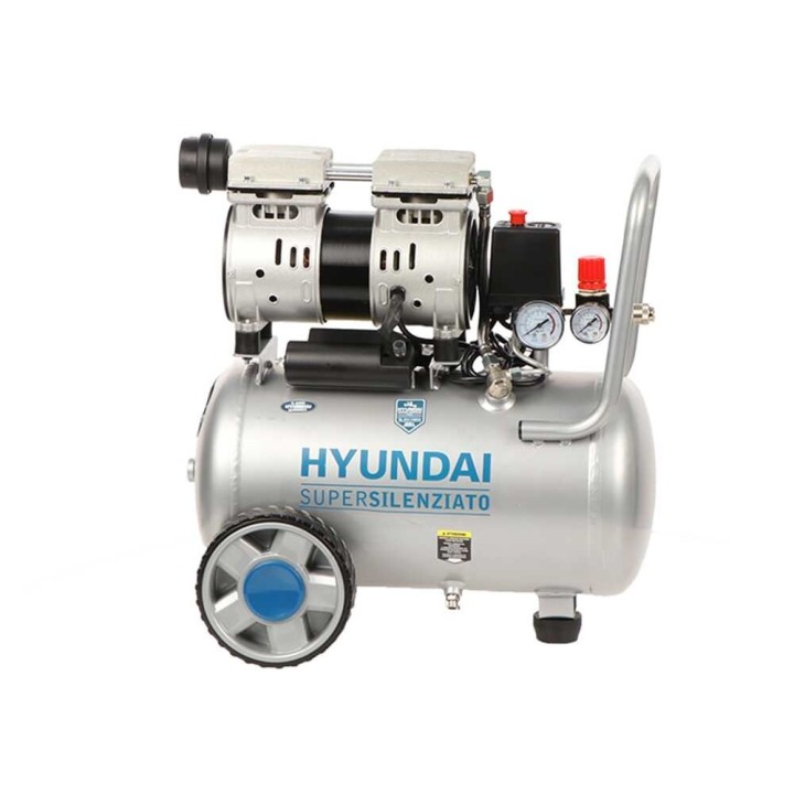 Hyundai 4J-750-24L hiljainen öljytön kompressori, 24 l, 1 HP, 8 bar