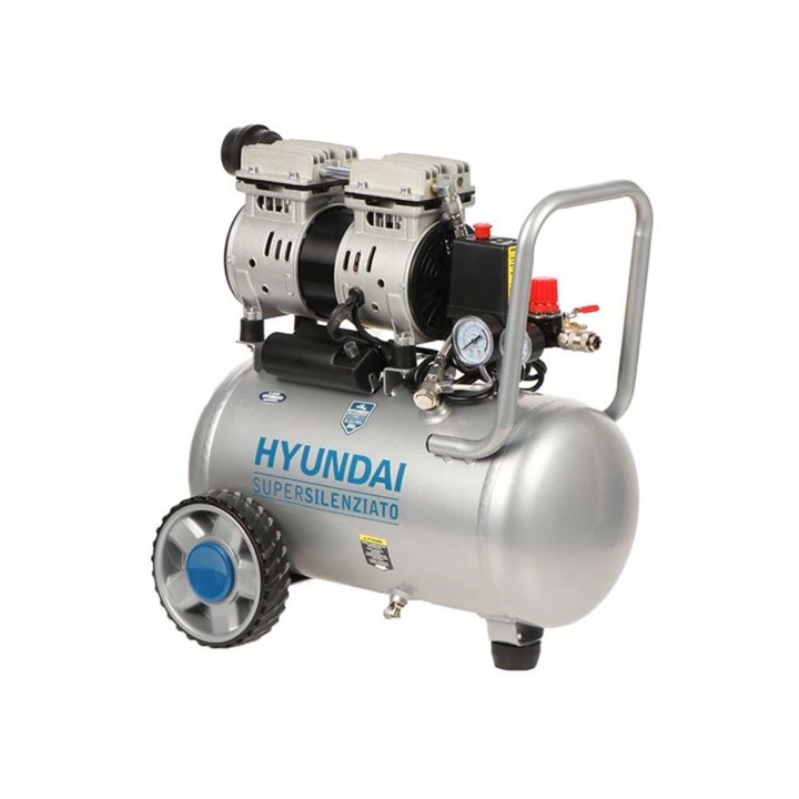 Hyundai 4J-750-24L hiljainen öljytön kompressori, 24 l, 1 HP, 8 bar