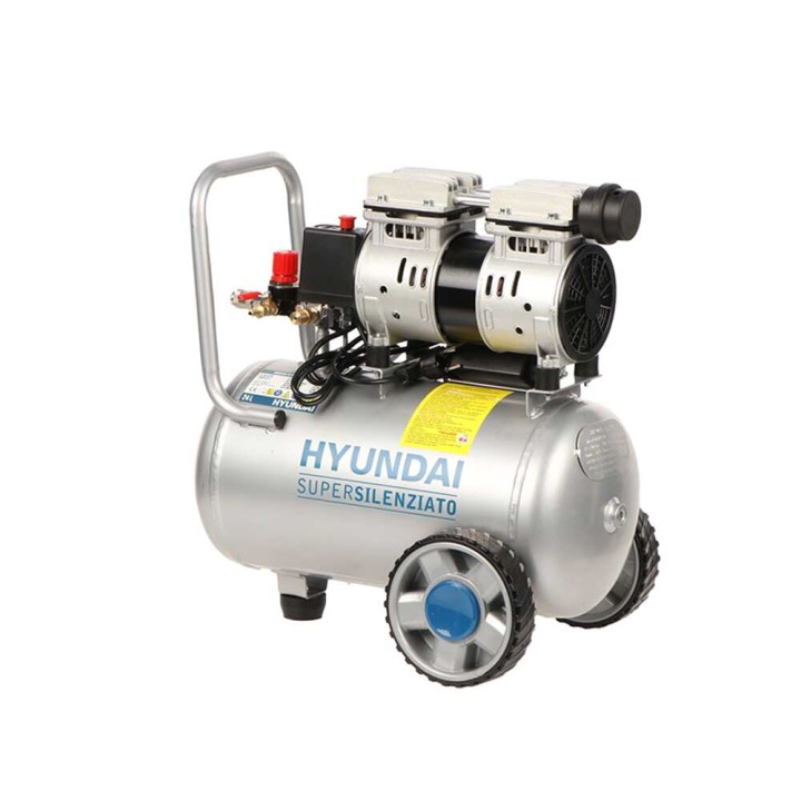 Hyundai 4J-750-24L hiljainen öljytön kompressori, 24 l, 1 HP, 8 bar