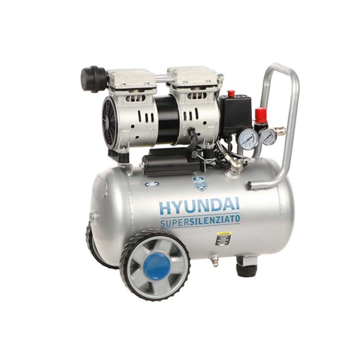 Hyundai 4J-750-24L hiljainen öljytön kompressori, 24 l, 1 HP, 8 bar