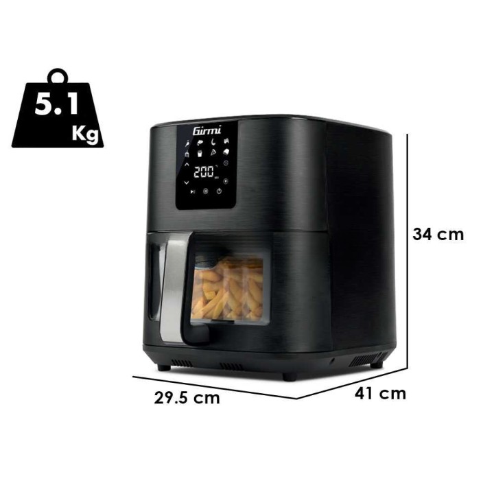 Girmi FG79 Ecofrit digitaalinen kuumailmakeitin, 9 l, 1 700 W