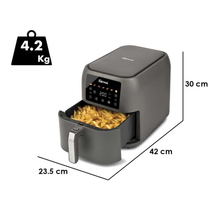 Girmi FG92 Ecofrit Deep digitaalinen kuumailmakeitin, 8 l, 1 700 W