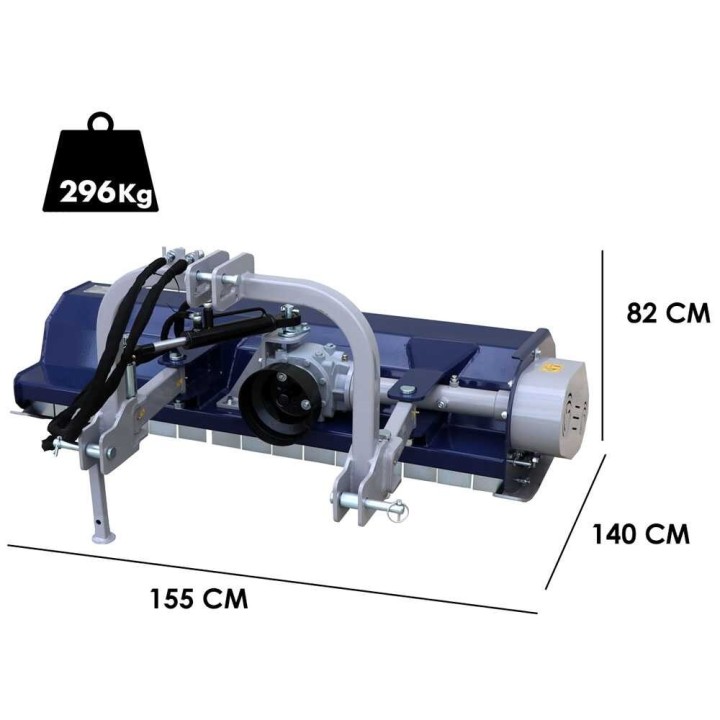 BullMach Maia 115 SH traktorimurskain, hydraulinen siirto, 115 cm, 25–30 HP