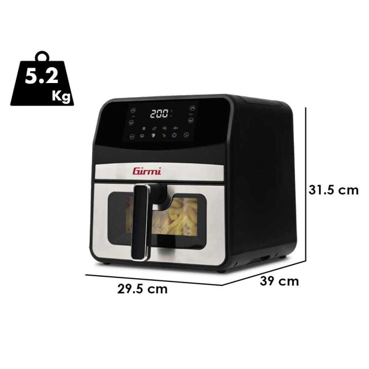 Girmi FG85 Ecofrit 6.5 digitaalinen kuumailmakeitin, 6,5 l, 1 800 W