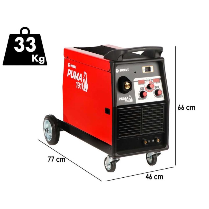 HELVI Puma 191 moniprosessihitsauslaite, MIG/MAG, TIG ja MMA, 230 V