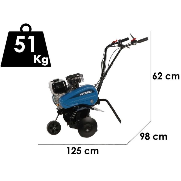 Hyundai WM550 bensiinijyrsin, 196 cm³, 6,5 HP, säädettävä työleveys