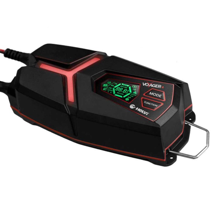 Helvi Voyager 8 akkulaturi ja ylläpitolaturi, 12/24 V, LCD-näyttö