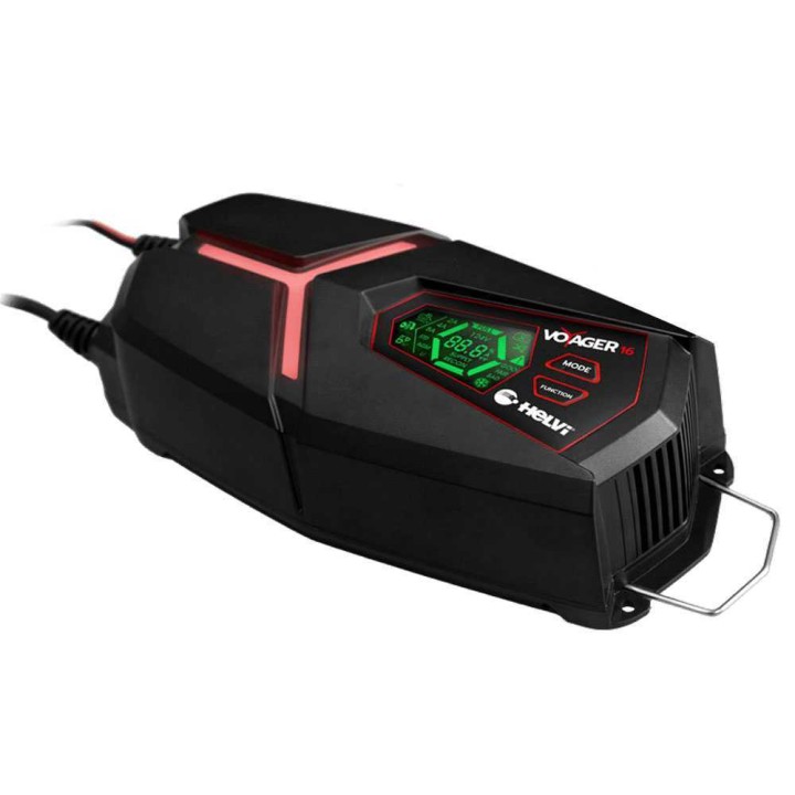 Helvi Voyager 16 akkulaturi ja ylläpitolaturi, 12/24 V, LCD-näyttö