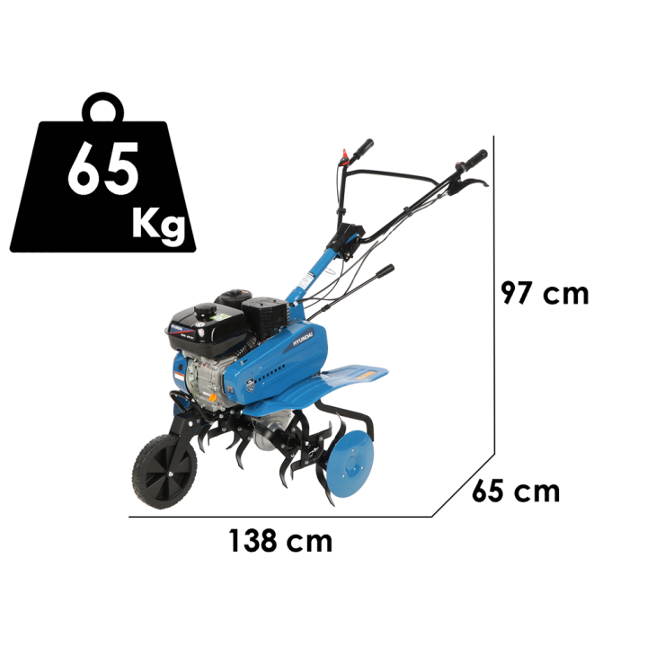 Hyundai WM500 motojyrsin, 212 cm³, 7 HP, 2+1 vaihdetta