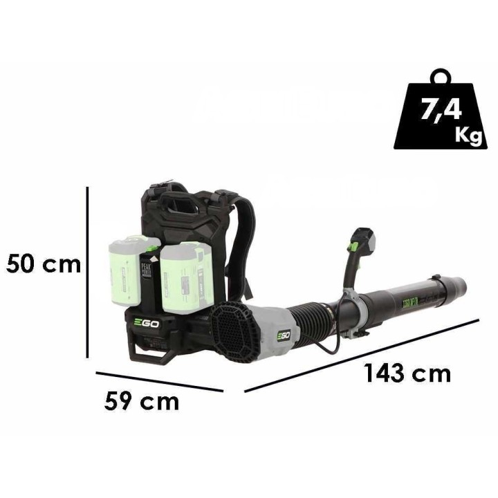 EGO LBPX8000 akkukäyttöinen selkäpuhallin, 56 V, 85 m/s, ilman akkua ja laturia