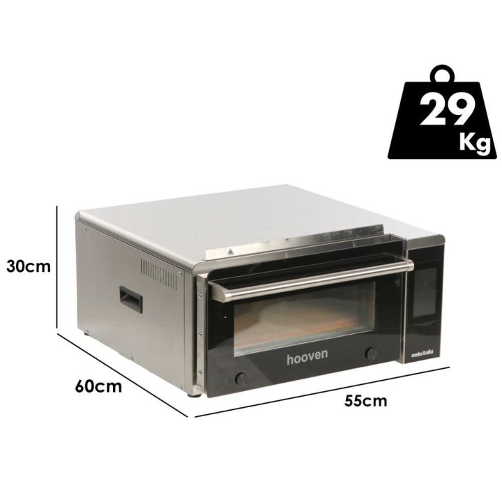 Resto Italia Hooven 341D digitaalinen sähköpizzauuni, 2 900 W, 518 °C