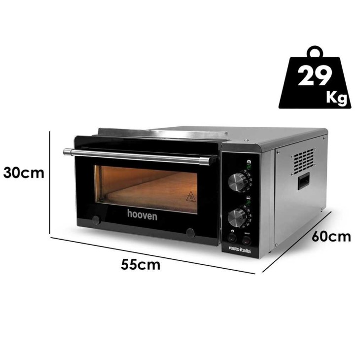 Resto Italia Hooven 341M sähköinen pizzauuni, 2 900 W, 518 °C