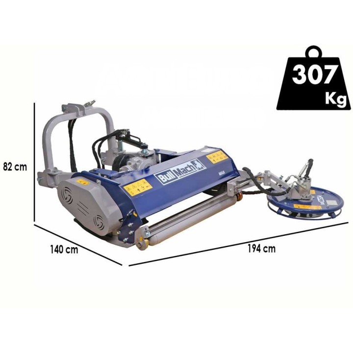 BullMach Maia 115 SH traktorimurskain, 115 cm, hydraulinen sivusiirto