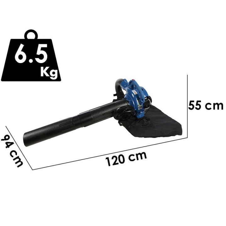 Hyundai EBV260 3-in-1-lehtipuhallin, imuri ja silppuri, 26 cm³, 1 HP