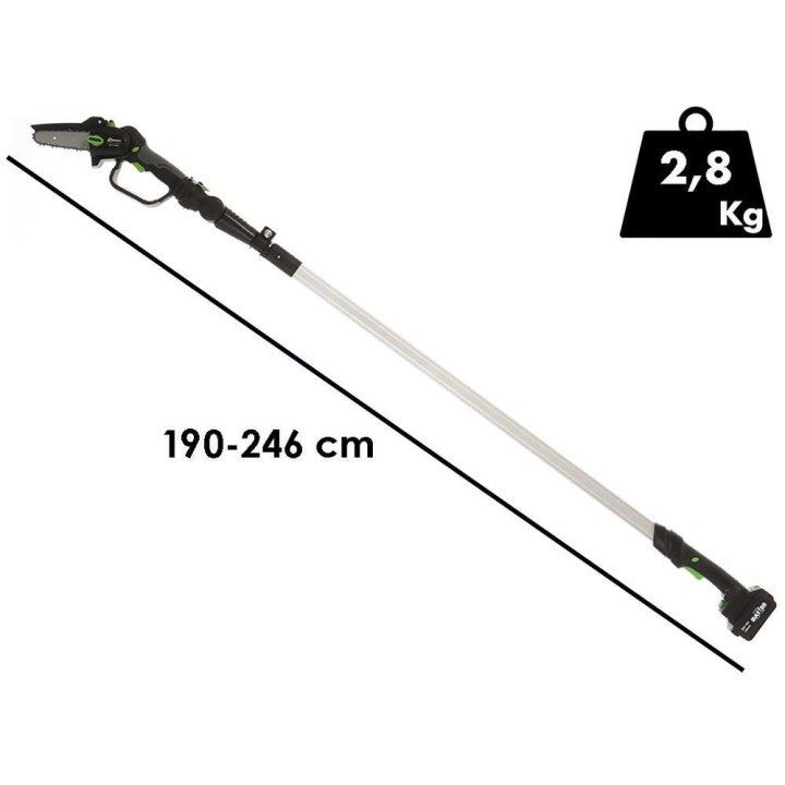 Ribimex PRBAT20/ELAG akkupotkuri teleskooppivarrella, 20 V, 4 Ah