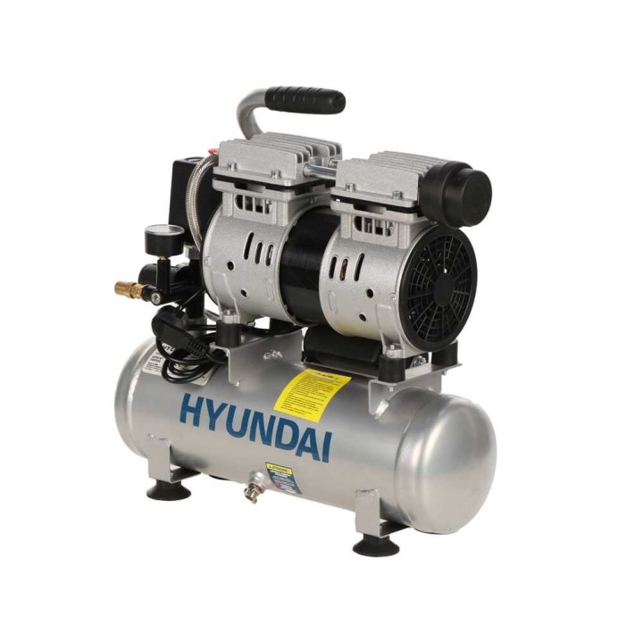Hyundai 4J-750-6L hiljennetty öljytön kompressori, 1 HP, 6 l, 230 V