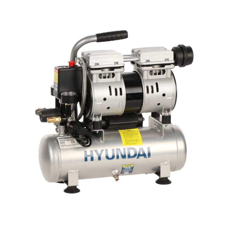 Hyundai 4J-750-6L hiljennetty öljytön kompressori, 1 HP, 6 l, 230 V