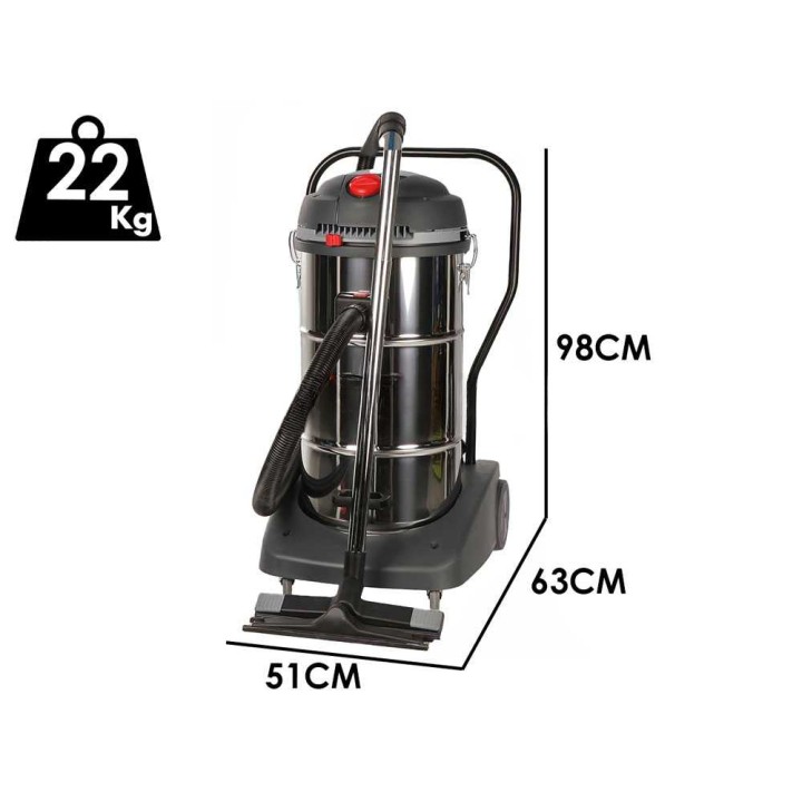 Comet CVP 365 XB märkä- ja kuivaimuri, 65 l, 3 000 W, ruostumaton teräs
