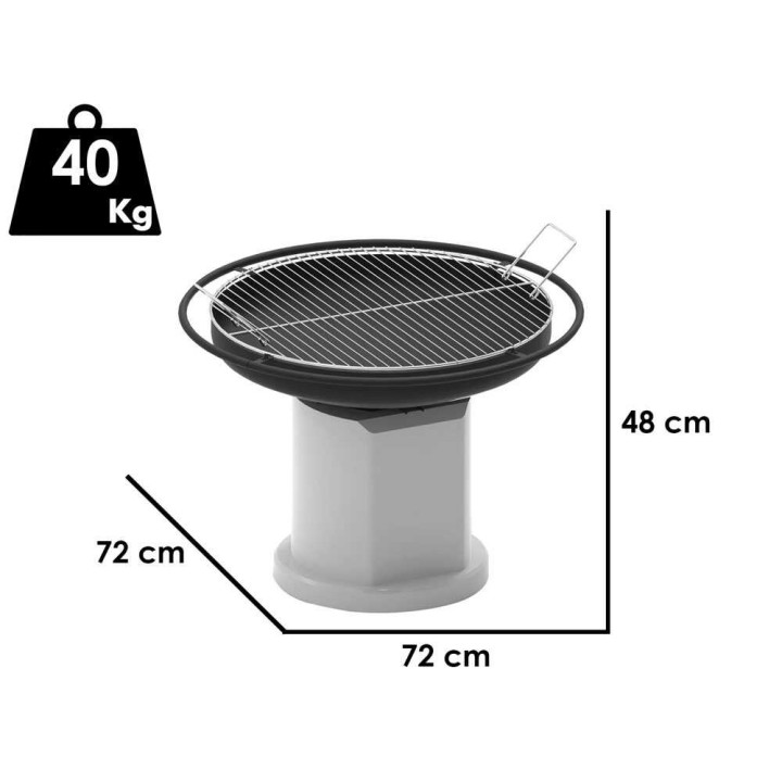 Palazzetti Efesto 60 -ulkogrilli, puu- ja hiilikäyttöinen, Ø 60 cm