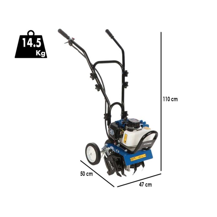 Hyundai LDMTL520B -moottorikäyttöinen jyrsin, 52 cm³, 2 HP, 30 cm