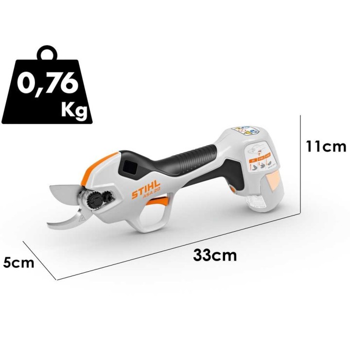STIHL ASA 20 -akkasakset, 10,8 V, ilman akkua ja laturia