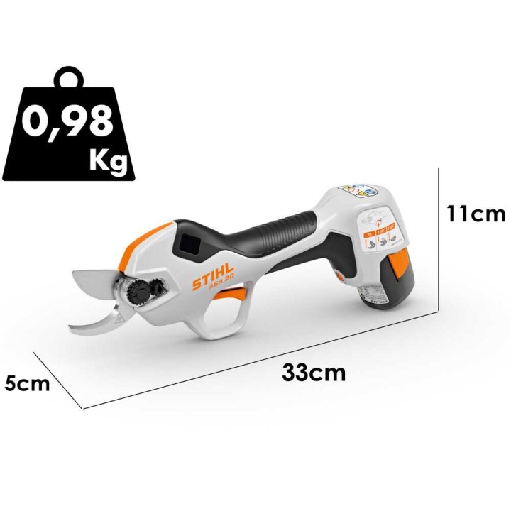 STIHL ASA 20 -akkusakset, 10,8 V, 2,6 Ah, 25 mm