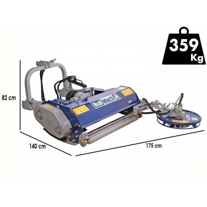 BullMach MAIA 155 SH traktorimurskain, 155 cm, hydraulinen sivuttaissiirto