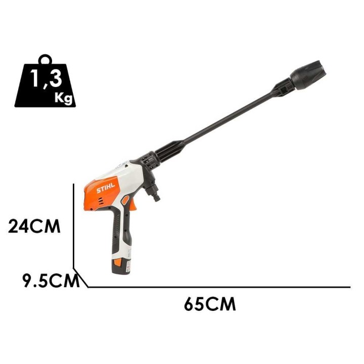 STIHL RCA 20 akkukäyttöinen painepesuri, 10,8 V, 2 akkua