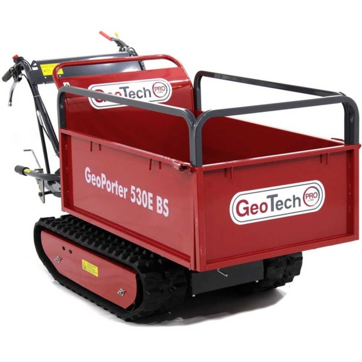 GeoPorter 530E BS telaketjuminitransporter 500 kg 6 5 HP laajennettava lava