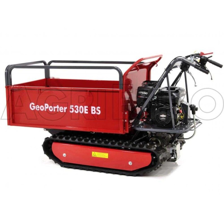 GeoPorter 530E BS telaketjuminitransporter, 500 kg, 6,5 HP, laajennettava lava
