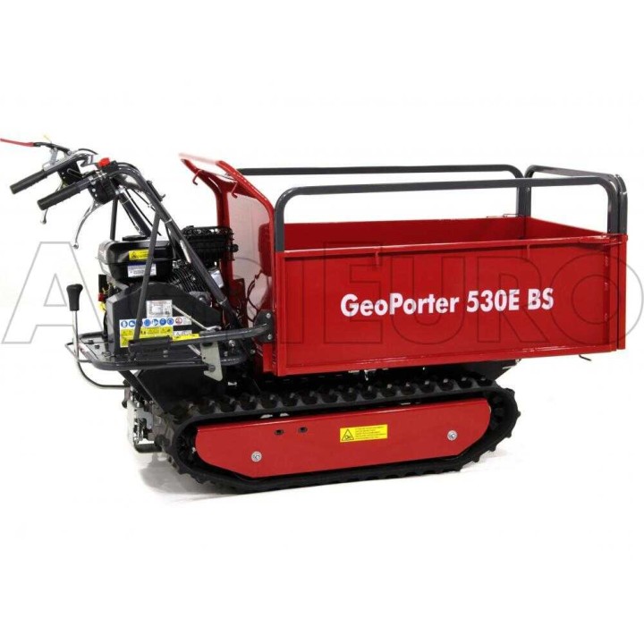 GeoPorter 530E BS telaketjuminitransporter, 500 kg, 6,5 HP, laajennettava lava
