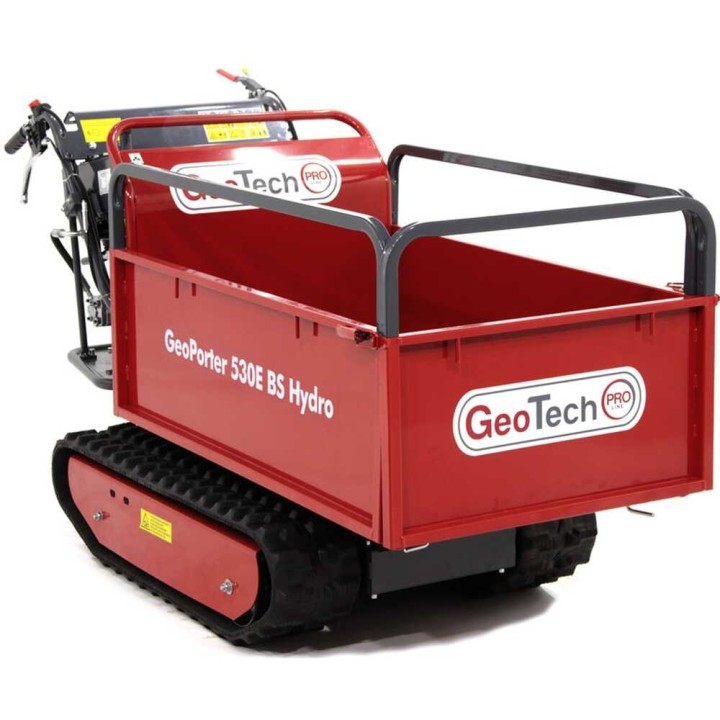 GeoTech Pro GeoPorter 530E BS Hydro moottorikärry 500 kg 10 HP hydraulinen kippaus