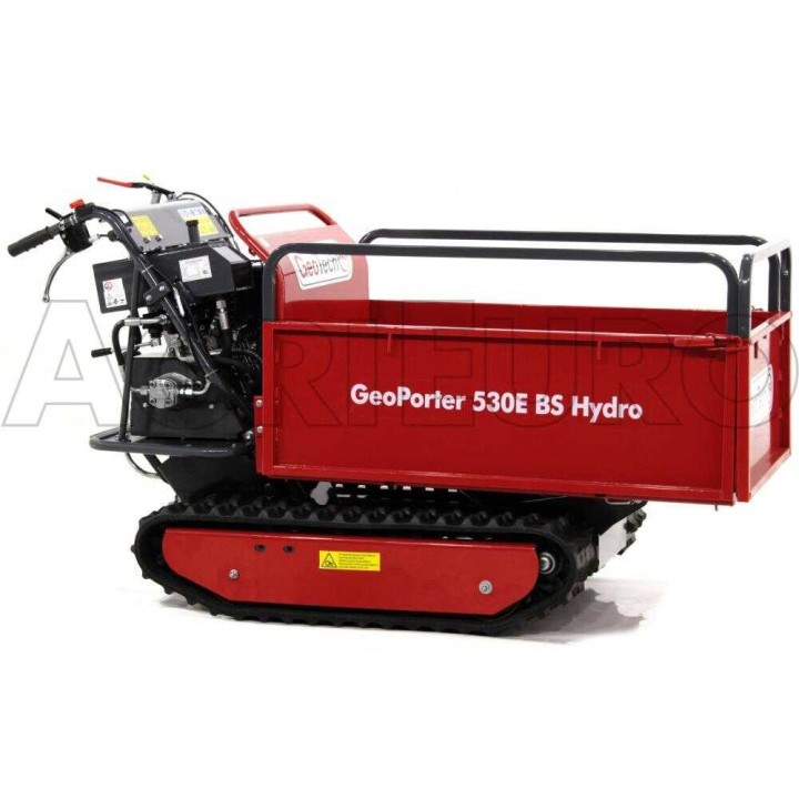 GeoTech Pro GeoPorter 530E BS Hydro moottorikärry, 500 kg, 10 HP, hydraulinen kippaus