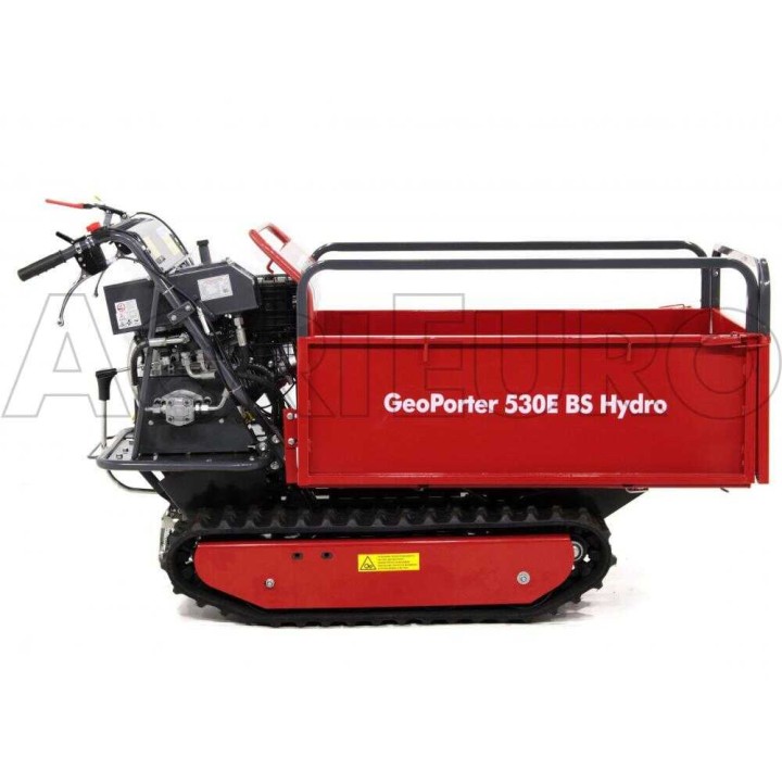 GeoTech Pro GeoPorter 530E BS Hydro moottorikärry, 500 kg, 10 HP, hydraulinen kippaus