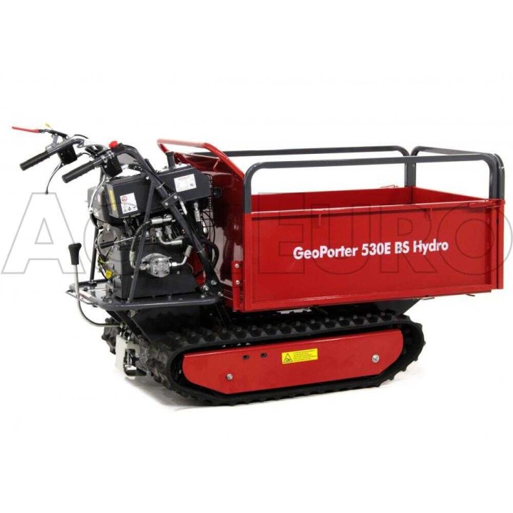 GeoTech Pro GeoPorter 530E BS Hydro moottorikärry, 500 kg, 10 HP, hydraulinen kippaus