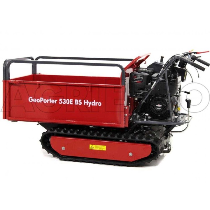GeoTech Pro GeoPorter 530E BS Hydro moottorikärry, 500 kg, 10 HP, hydraulinen kippaus