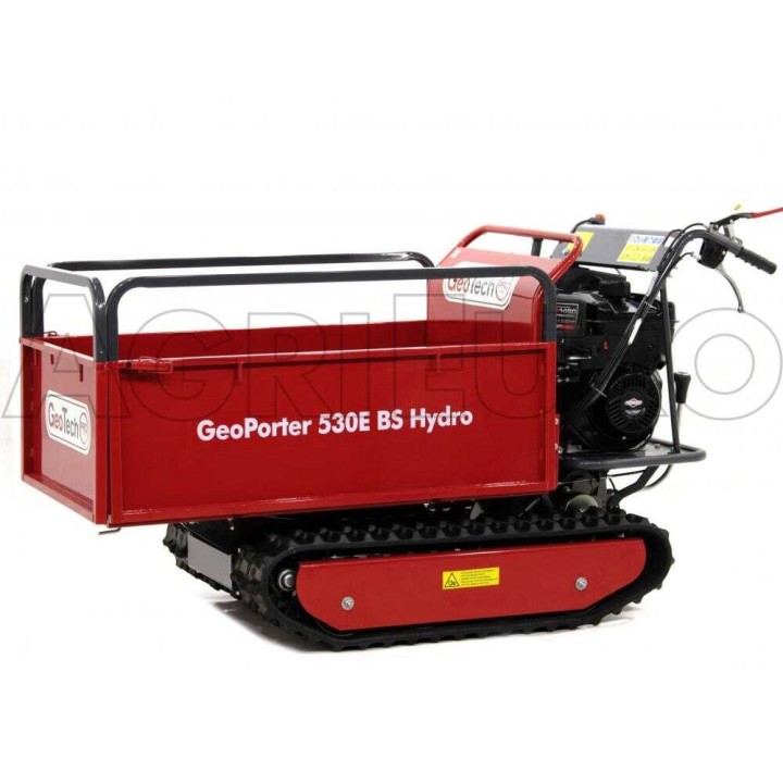 GeoTech Pro GeoPorter 530E BS Hydro moottorikärry, 500 kg, 10 HP, hydraulinen kippaus