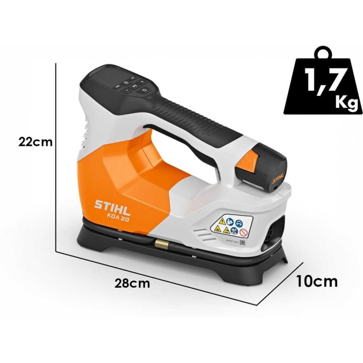 STIHL KOA 20 akkukompressori, 10,8 V, 2,6 Ah akku ja laturi