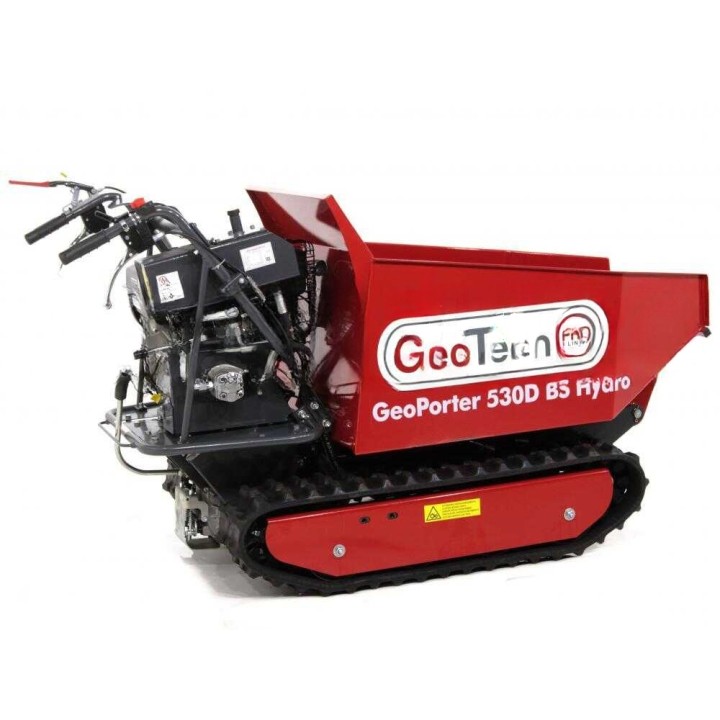 GeoTech Pro GeoPorter 530D BS Hydro minidumpperi, 500 kg, 12 HP, hydraulinen lava