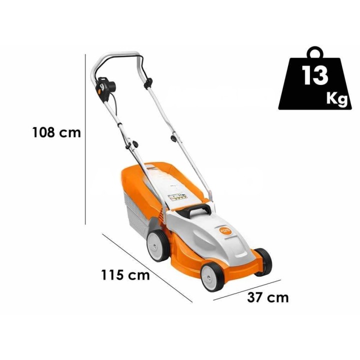 STIHL RME 235 sähköruohonleikkuri, 1 200 W, 33 cm, 230 V