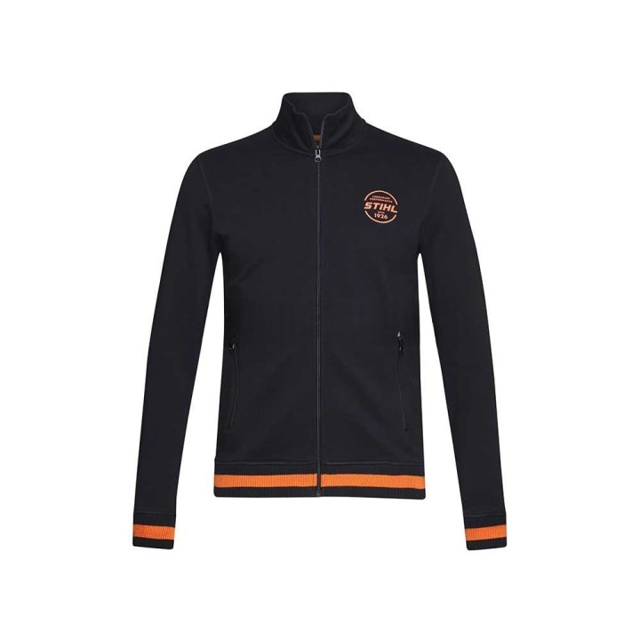 STIHL LOGO-CIRCLE -urheilutakki, koko L, musta, 100 % puuvillaa