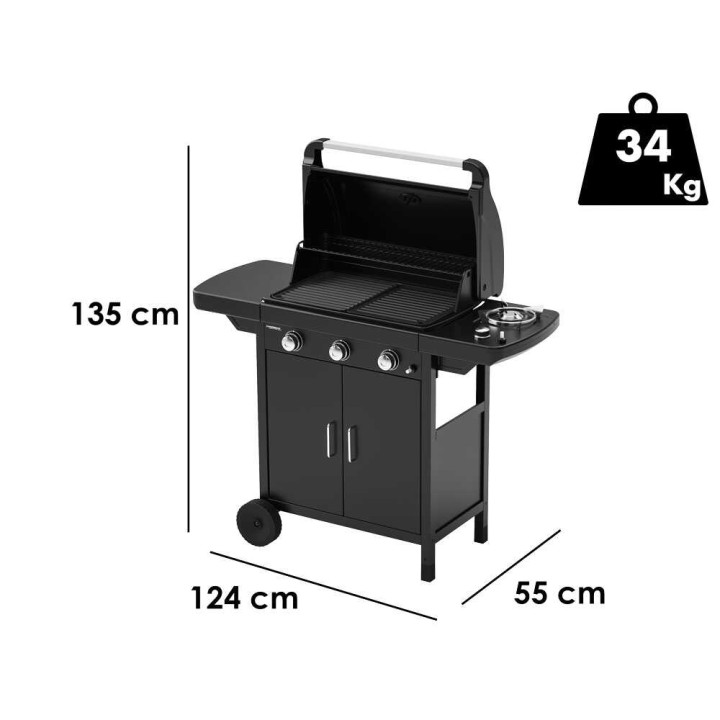 Campingaz Compact 3 EXS kaasugrilli, 3 poltinta, 7,5 kW