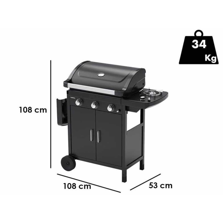 Campingaz Compact 3 EXS kaasugrilli, 3 poltinta, 7,5 kW
