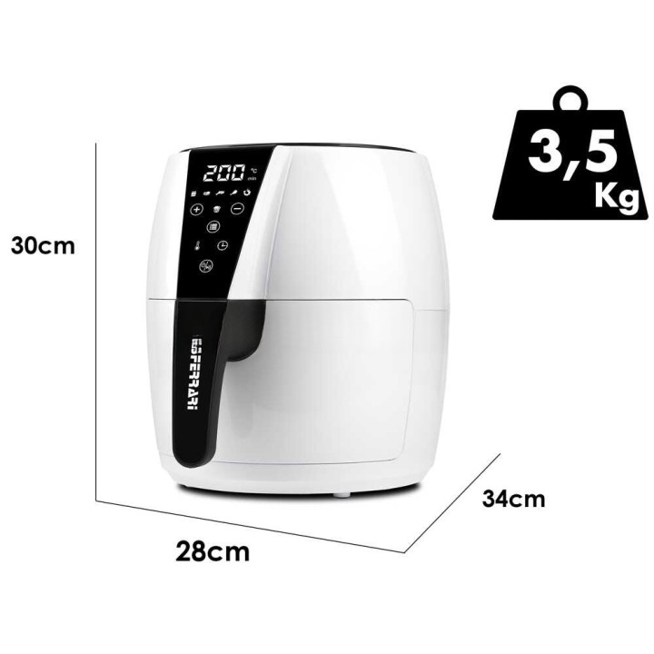 G3 Ferrari Friggisano Easy digitaalinen kuumailmakeitin, 4,8 l, 1 500 W